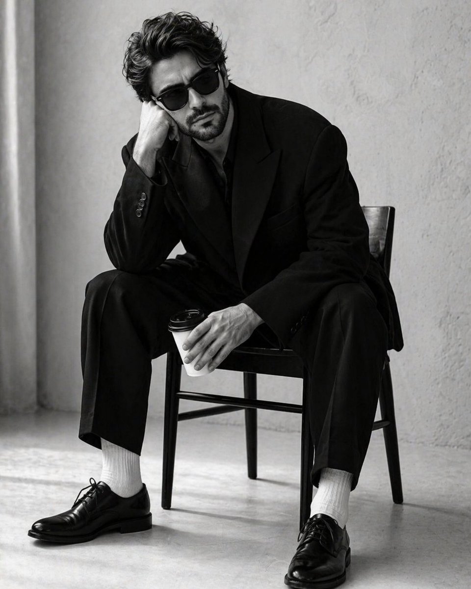 Profile / Avatar - High-Contrast Monochrome Studio Portrait