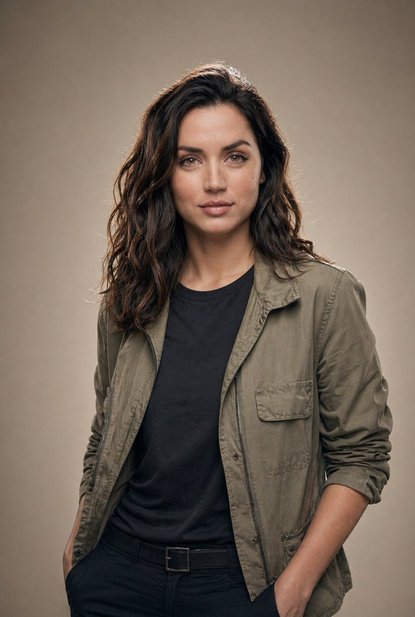 Profile / Avatar - Editorial Studio Portrait in Olive Jacket