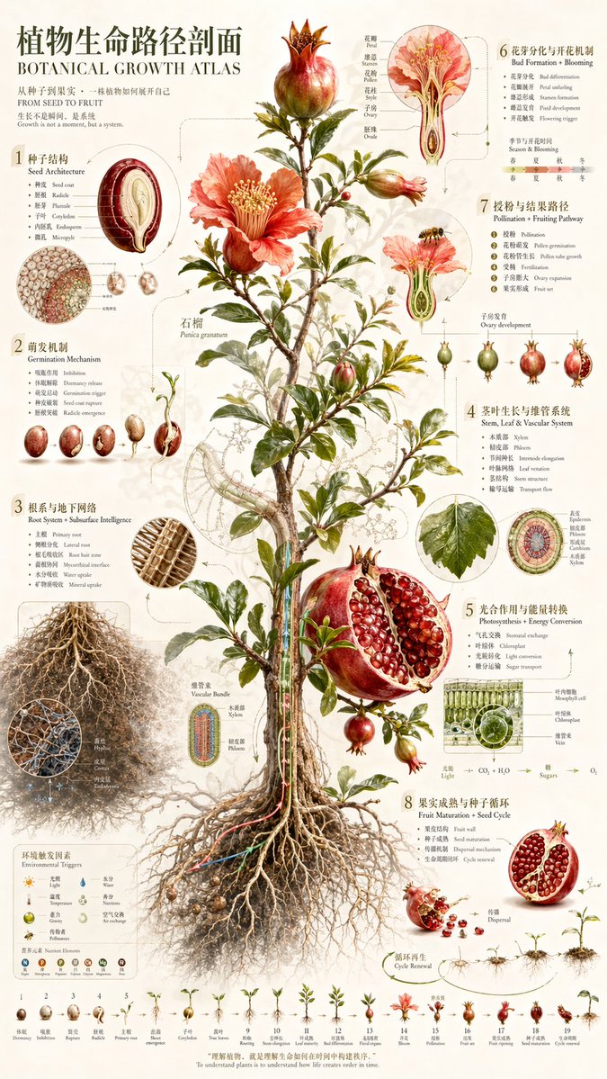 Infographic / Edu Visual - Botanical Growth Atlas Poster