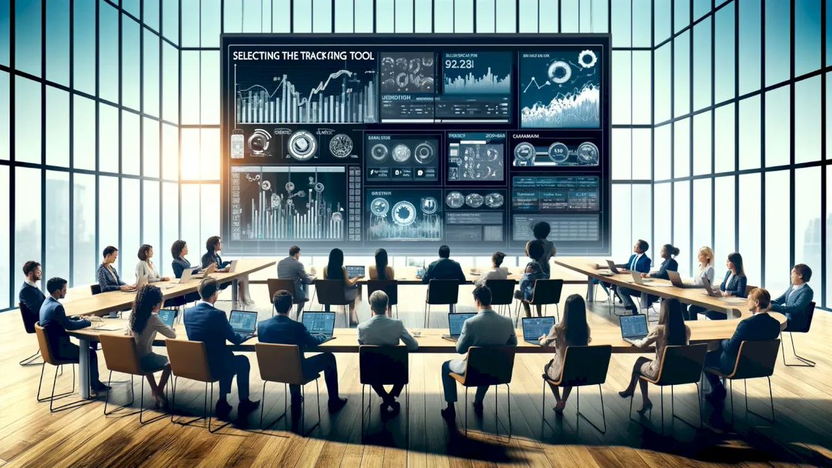 Infographic / Edu Visual - Futuristic Boardroom Analytics Meeting