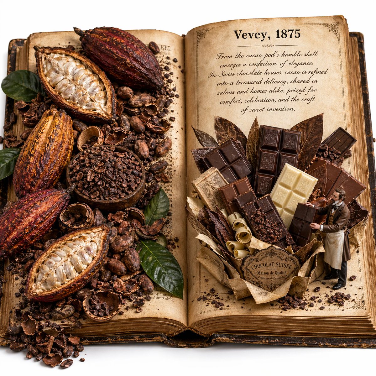 Infographic / Edu Visual - Edible History Pop-Up Chocolate Book