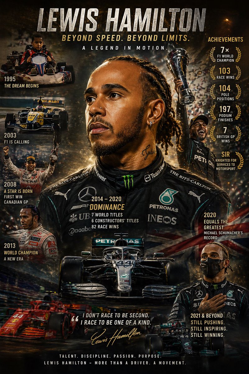Infographic / Edu Visual - Cinematic Racing Legend Poster