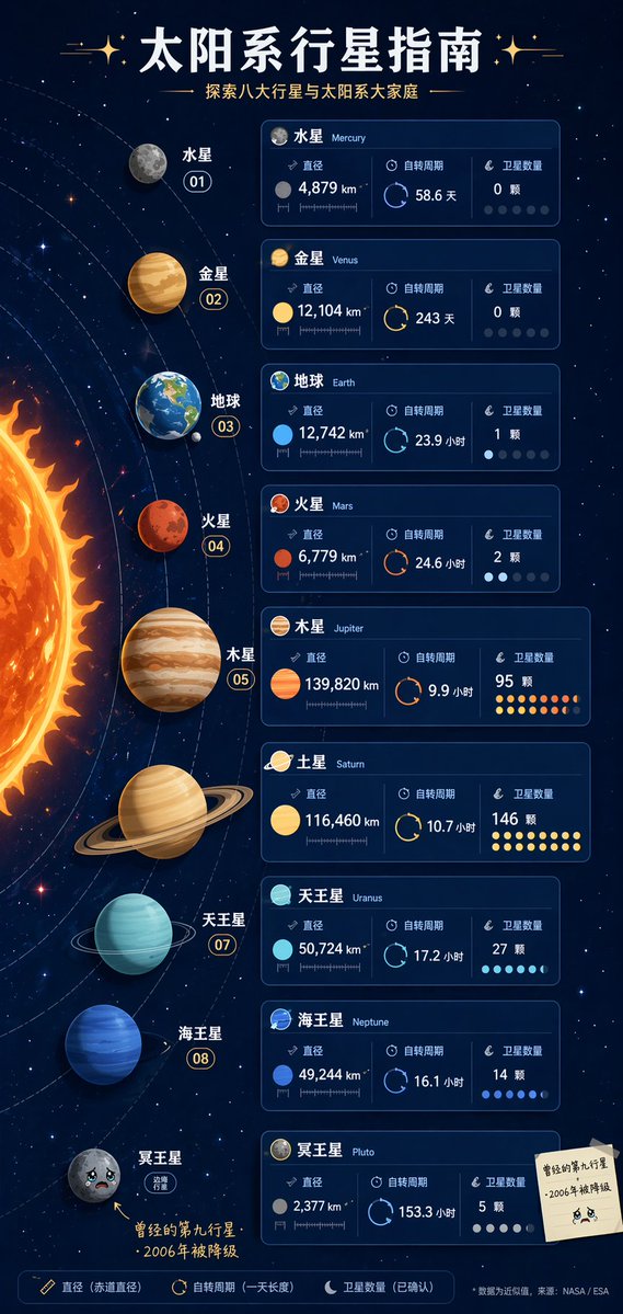 Infographic / Edu Visual - Solar System Infographic Poster