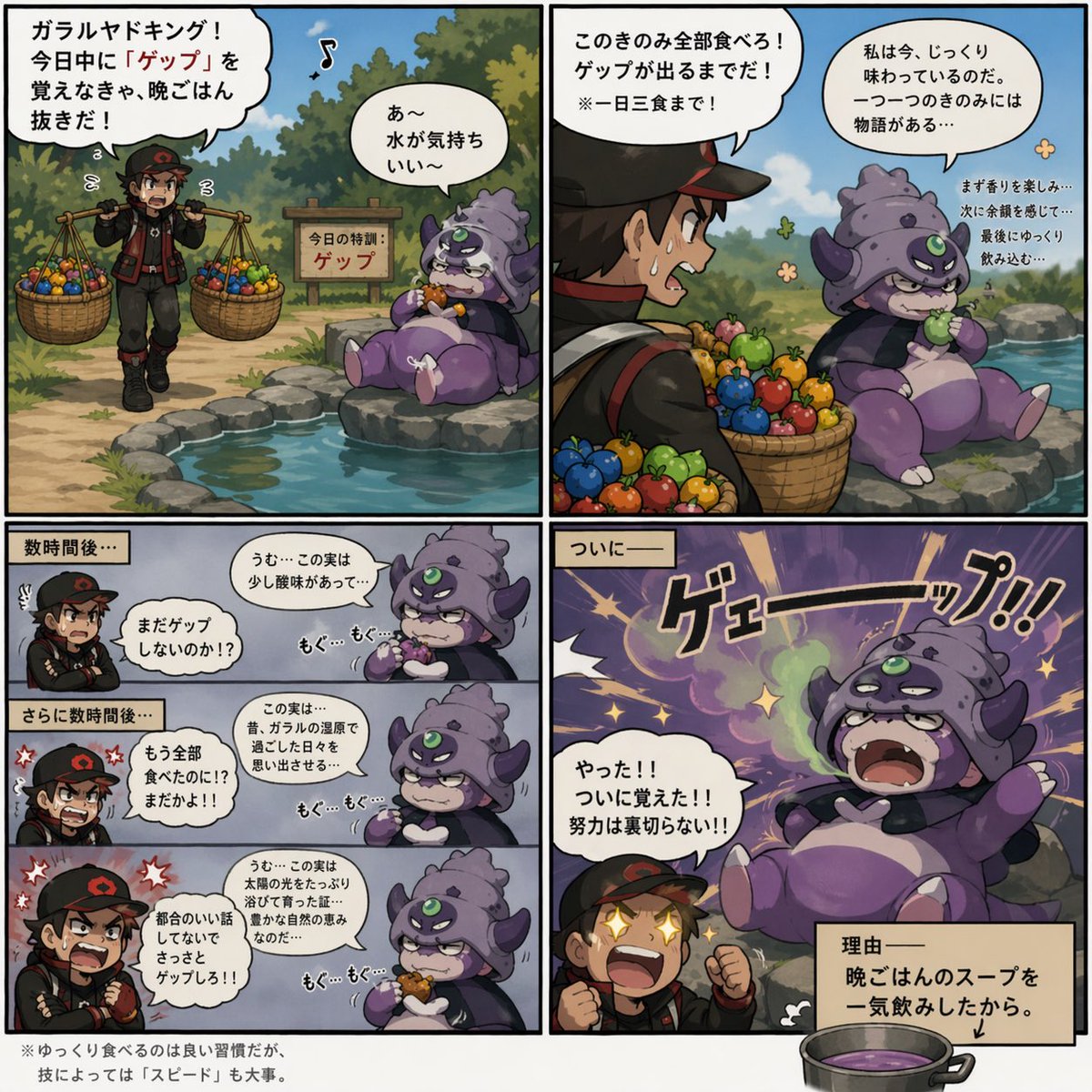 Comic / Storyboard - Galarian Slowking Learns Belch