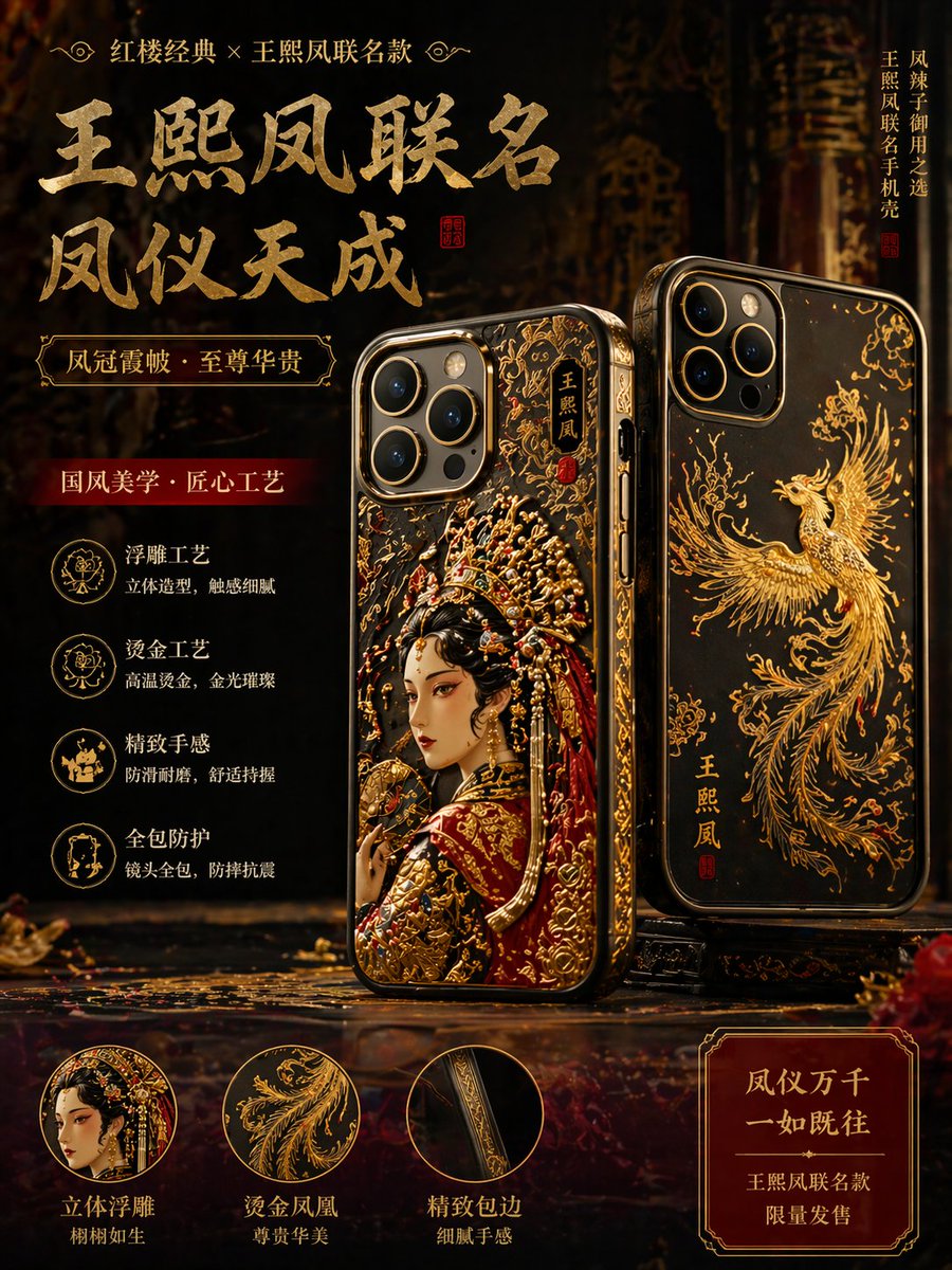 E-commerce Main Image - Classical Literature Themed Phone Case Prompt