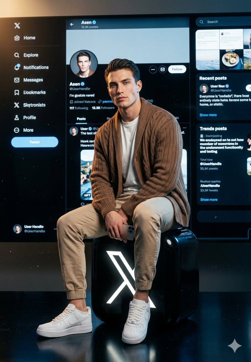 Profile / Avatar - X/Twitter UI Interaction Scene