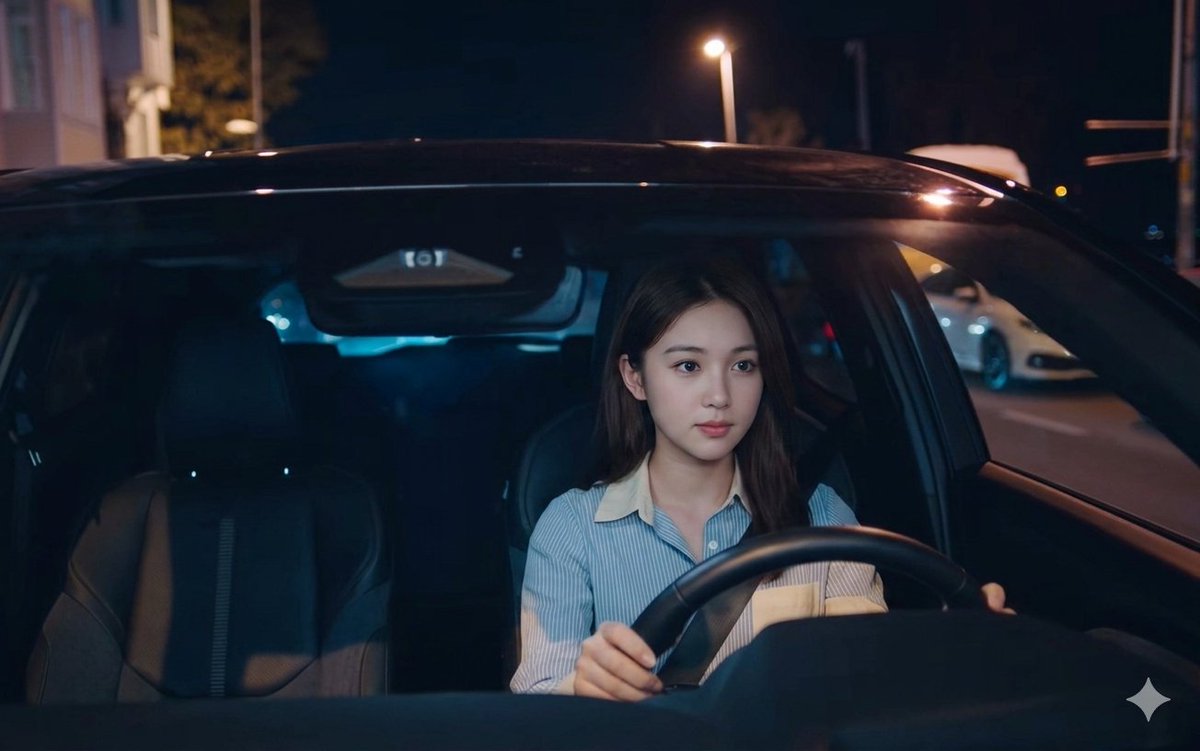 Social Media Post - Cinematic night drive photography