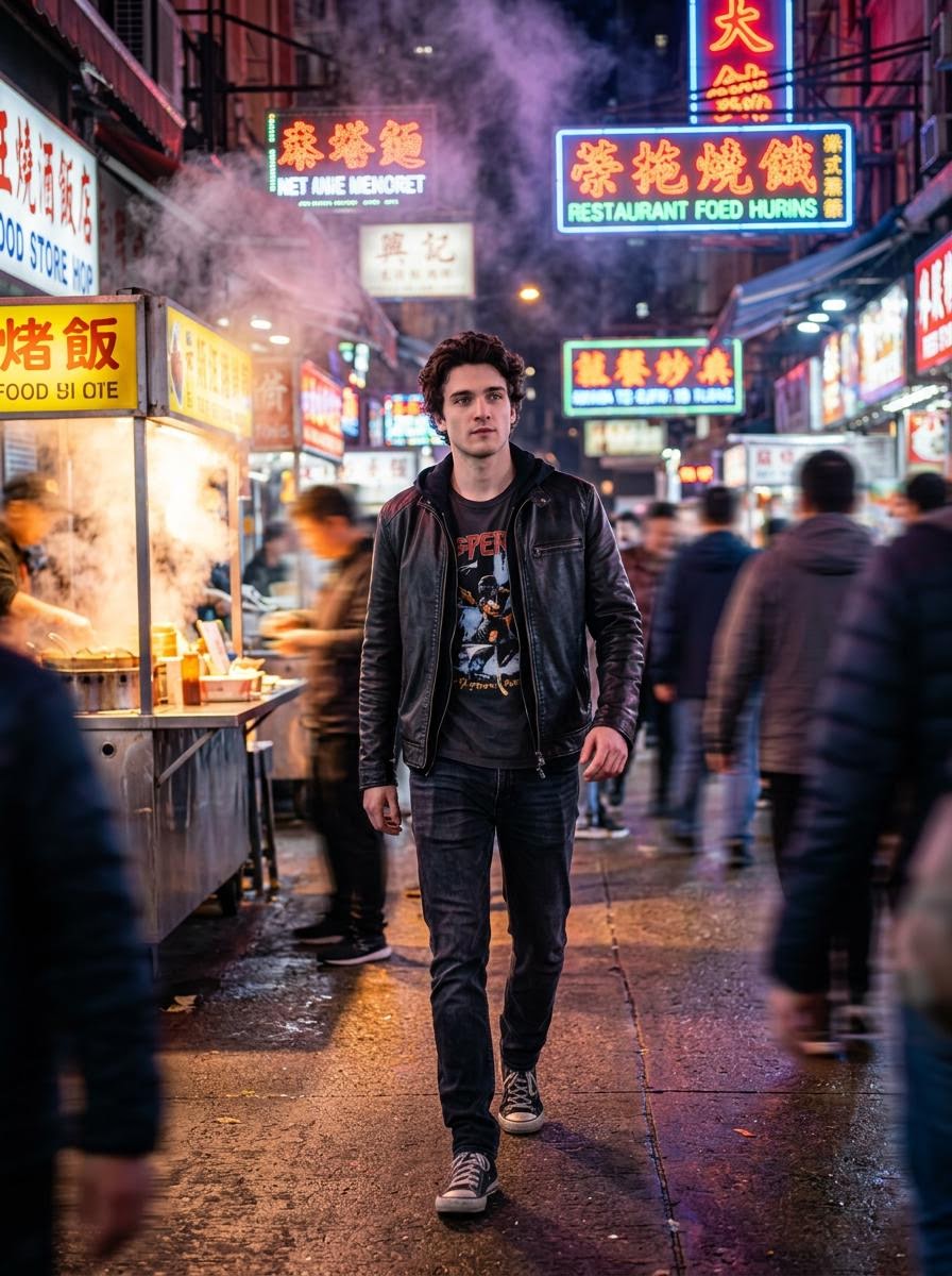 YouTube Thumbnail - Cinematic Hollywood-Style Street Market Walk