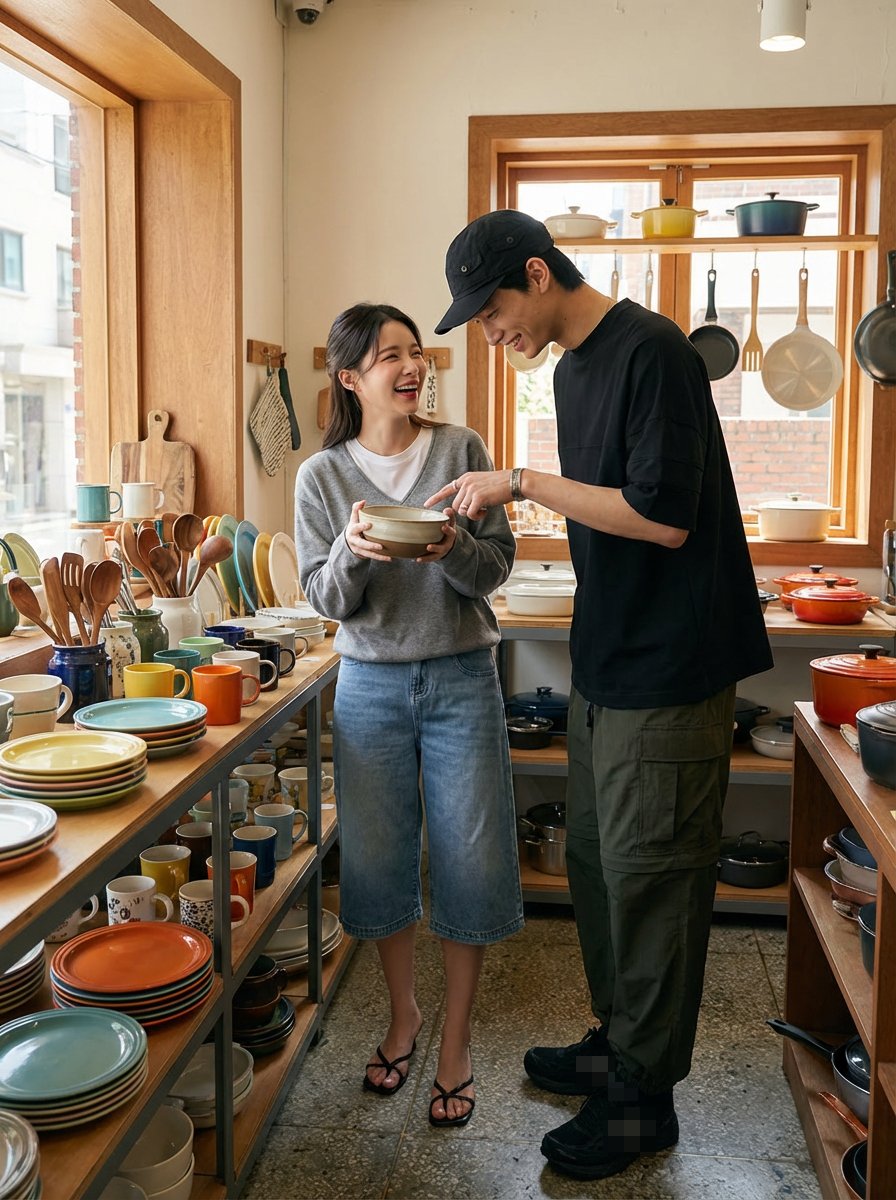 Comic / Storyboard - Shopping date scenario prompt