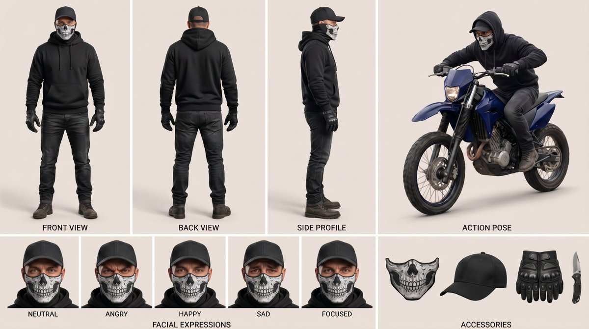 Comic / Storyboard - Nano Banana Pro Character Sheet Template