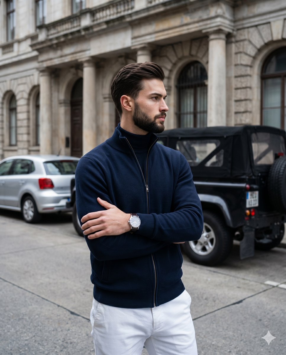 Product Marketing - Old Money Men's Fashion Portrait