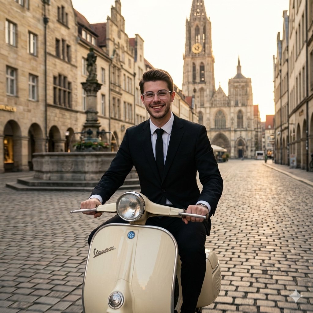 E-commerce Main Image - Vintage European Scooter Ride