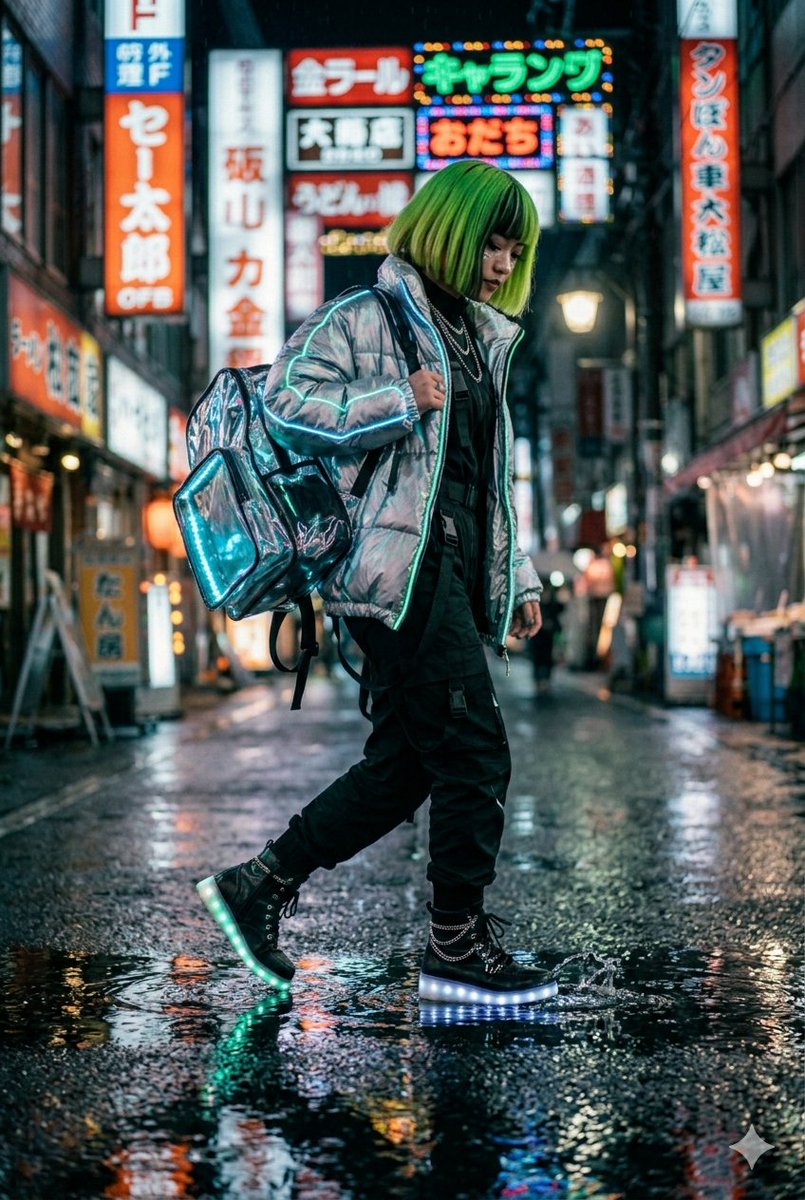 Game Asset - Cyberpunk Techwear Street Shot